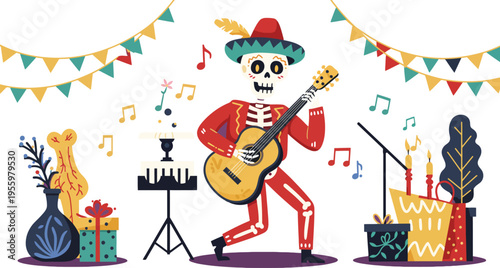 Flat cinco de mayo background