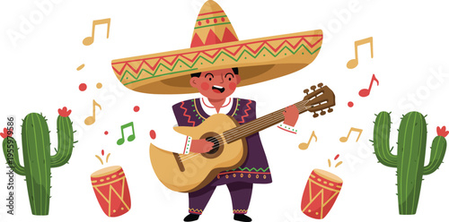 Flat cinco de mayo background