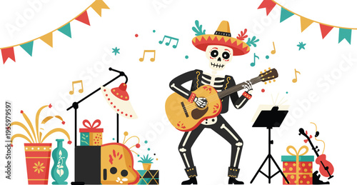 Flat cinco de mayo background