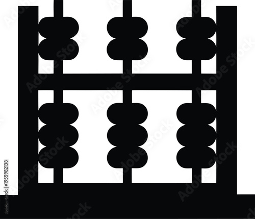 a capacitor bank with cylindrical units silhouette vector illustration on transparent background