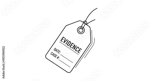 Evidence Tag for Crime Scene Investigation and Legal Documentation