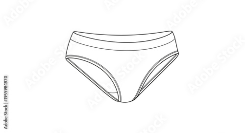 Fashionable women's underwear line drawing, simple and elegant design