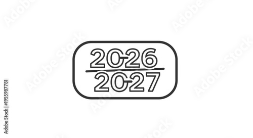 2026 2027 Year Transition Symbol, New Year Countdown, Planning, Future, Goals, Calendar
