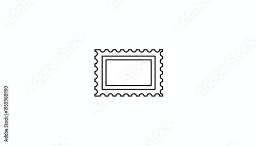 Simple Outline Stamp Icon