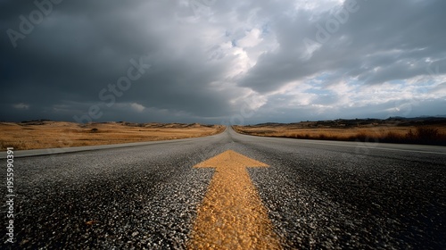 open road forward direction opportunity after crisis metaphor modern style