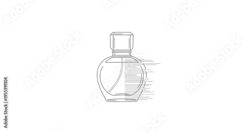 Perfume Bottle Outline with Motion Blur Effect