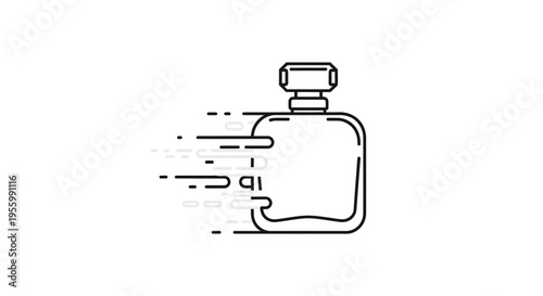 Perfume Bottle Speed Line Motion Graphic Icon