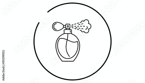 Perfume Bottle Spray Icon, Fragrance Mist, Elegant Aroma Mist, Beauty Product