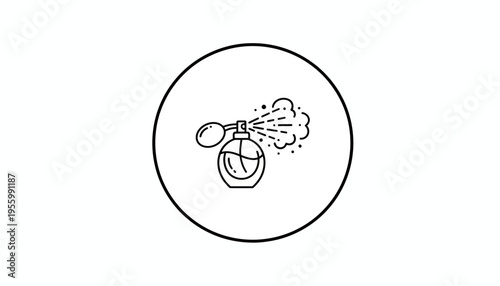 Perfume Bottle Spraying Fragrance Mist Icon