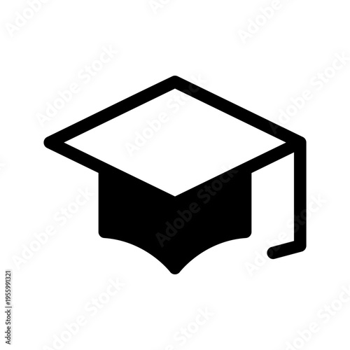 Mortarboard Icon Vector Symbol Design Illustration