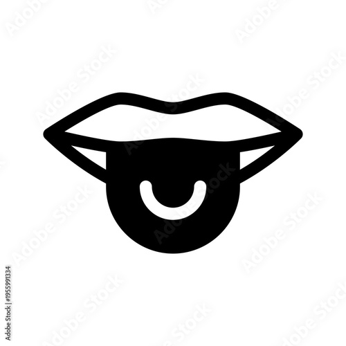 Mouth Icon Vector Symbol Design Illustration