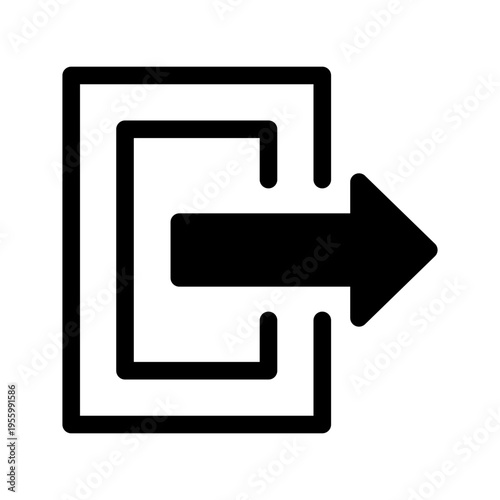 Log Out Icon Vector Symbol Design Illustration