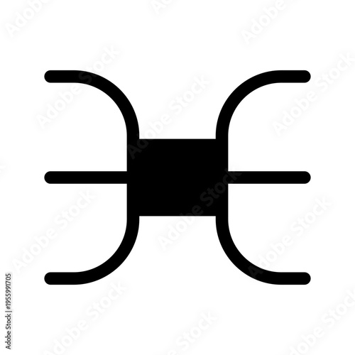 Pisces Icon Vector Symbol Design Illustration