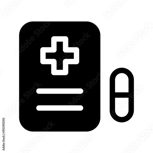 Prescription Icon Vector Symbol Design Illustration