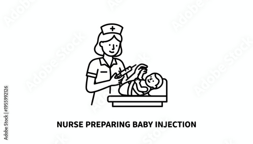 Nurse Administering Injection to Baby in Medical Clinic