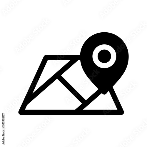 Map Icon Vector Symbol Design Illustration