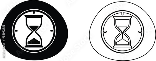 Hourglass timer icons Vector