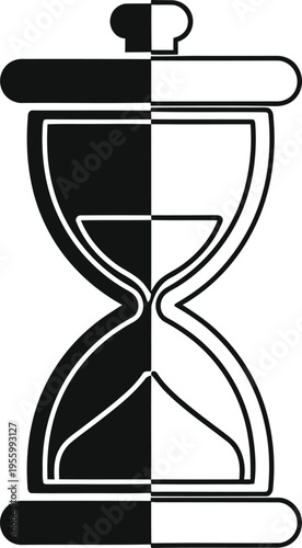 Hourglass timer symbol time Vector