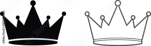 Crown royalty vector icons Vector