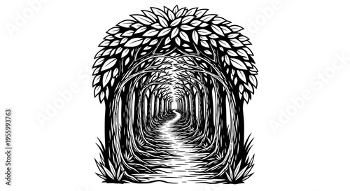 Black and white illustration of hops.