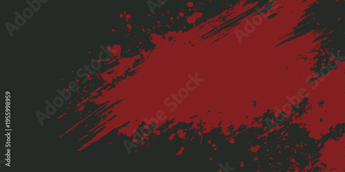 Abstract a striking visual composition featuring bold blood splatter, with crimson hues against a dark canvas, creating a raw and visceral impact.