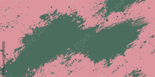 Abstract grunge painting a pink-and-green abstract texture. evokes a sense of artistry and modern style, perfect for contemporary design.