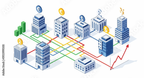 Financial connections between city buildings and growth.