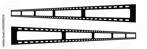 Old retro tape film video movies, Grunge vintage film strip for photo video filming. Minimal film strip icon. Vector illustration of film, cinema, camera, picture, photo, video, movie, strip, icon .