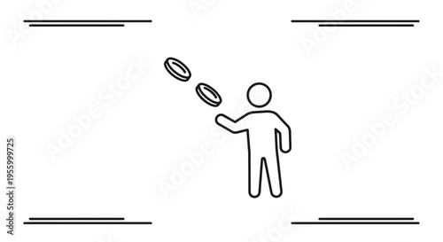 Person juggling coins, symbolizing financial success, investment, and wealth management