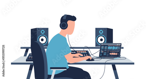 vector, illustration, woman, dancing, headphones, music, listening, audio, happy, joyful, colorful, lifestyle, character, female, modern, flat, design, faceless, movement, motion, playful, fun, cheerf