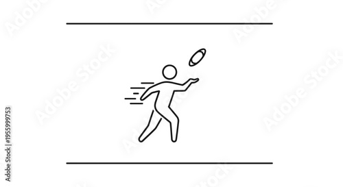 Person playing frisbee, dynamic action shot, outdoor fun, summer activity, sports icon
