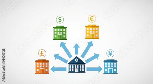 International finance and currency exchange concept.