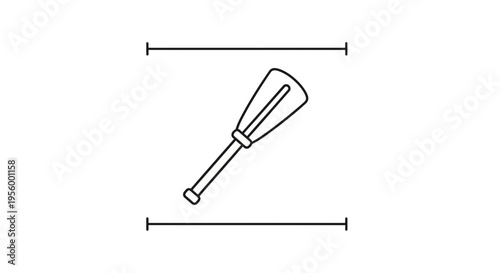 Oar Icon, Rowing Equipment, Water Sports Symbol, Vector Illustration