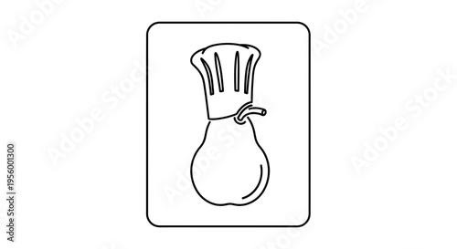 Pear Chef Hat Icon - Culinary Fruit Character Symbol