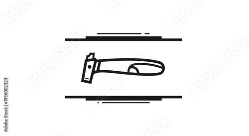 Medical Reflex Hammer Icon, Neurological Examination Tool, Vector Line Art