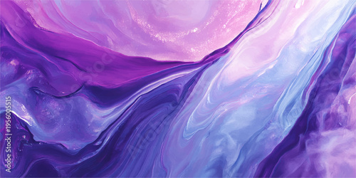 Abstract dreamy waves of blended paint form a mesmerizing, flowing composition, inviting the viewer to lose themselves in the artistic expression.