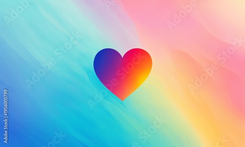 heart symbol with blue oran...