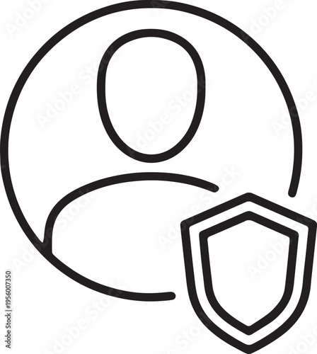 Art & Illustration, User account protection and profile security icon