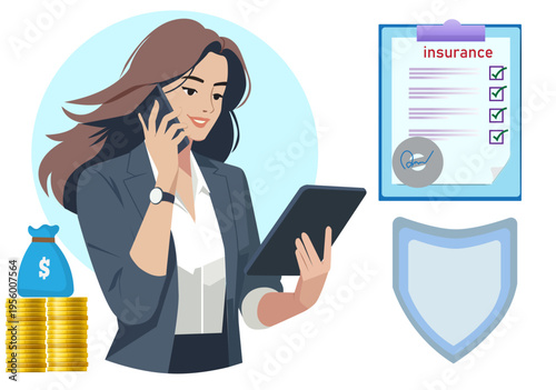 Creative Business Team Planning on Giant Calendar Illustration