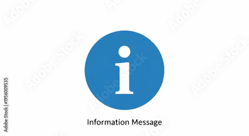 Information message icon on blue circle.