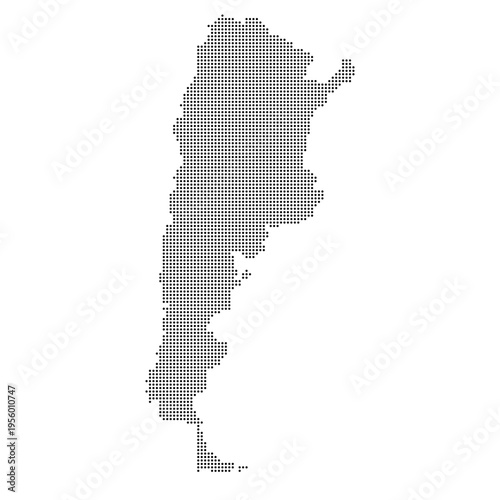 vector map of the argentina with polka dot theme
