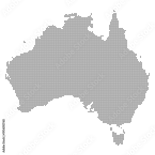 vector map of the australia with polka dot theme