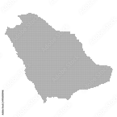 vector map of the saudi arabia with polka dot theme