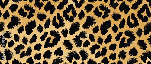 A detailed animal wildlife skin pattern, showcasing intricate fur textures and natural camouflage, perfect as a vibrant seamless background graphic