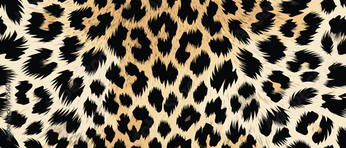Luxurious animal wildlife skin pattern featuring a vibrant fur texture, creating an exotic natural camouflage background