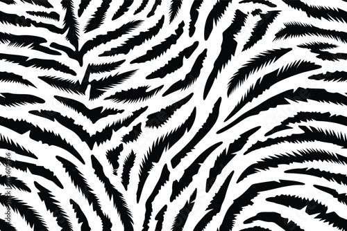 Striking animal wildlife skin pattern featuring bold fur textures, creating a natural camouflage background ideal for various design projects