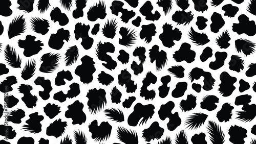 Dynamic animal wildlife skin pattern, showcasing effective fur camouflage. Seamless abstract background texture with elegant spotted design elements