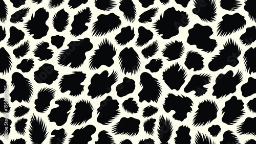 Abstract Animal Wildlife Skin Pattern with Seamless Fur Texture for a Modern Camouflage Background Design, Ideal for Fashion and Textile Prints