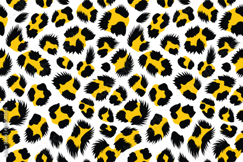 Vibrant wild animal skin pattern showcasing exotic wildlife fur, a natural camouflage background with abstract spots for design