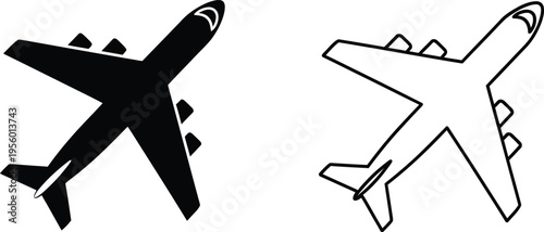 Airplane taking off with motion lines Vector